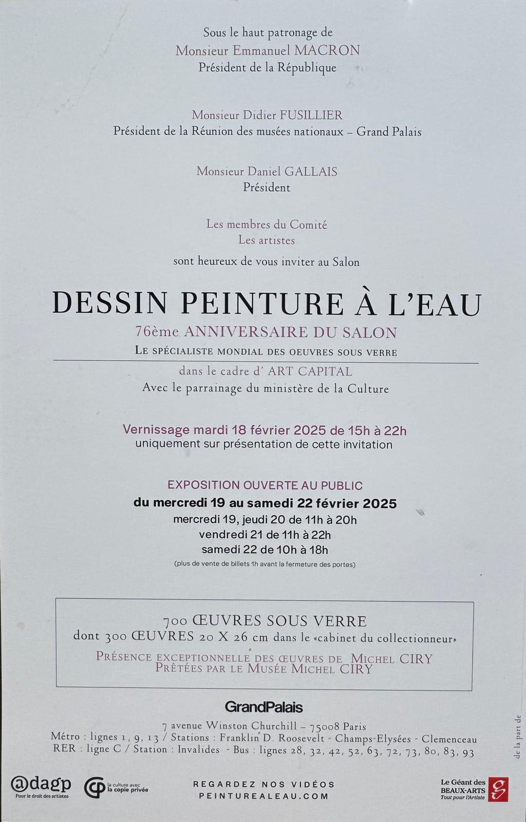 Salon du Dessin et de la Peinture à l'Eau 2025